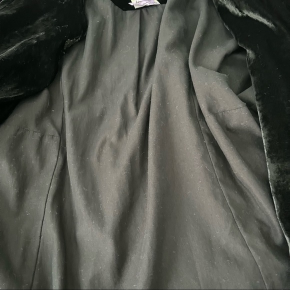 Eskandar BLACK Velvet Medium Weight Persian A-line Coat, Sz 4 - Picture 11 of 12